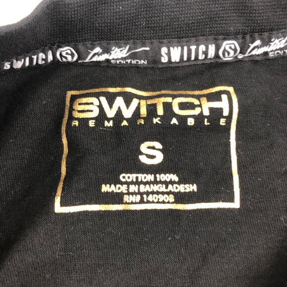 Switch Remarkable SMALL Fitted Black Fearless King of Streets Tee Shirt T-Shirt - Picture 4 of 4